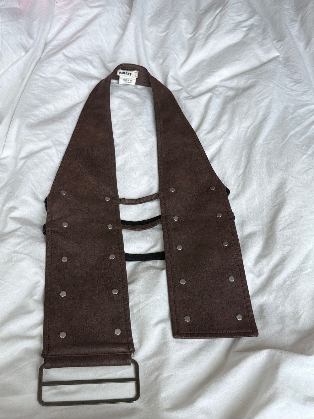Scully Dark Brown Studded Western Cinch Belt